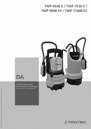Bedienungsanleitung Schmutzwasser-Tauchpumpen TWP 4036 E / TWP 7536 E / TWP 9000 ES / TWP 11000 ES (DA)