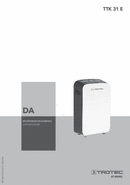 Betjeningsvejledning – Luftaffugter TTK 31 E (DA)