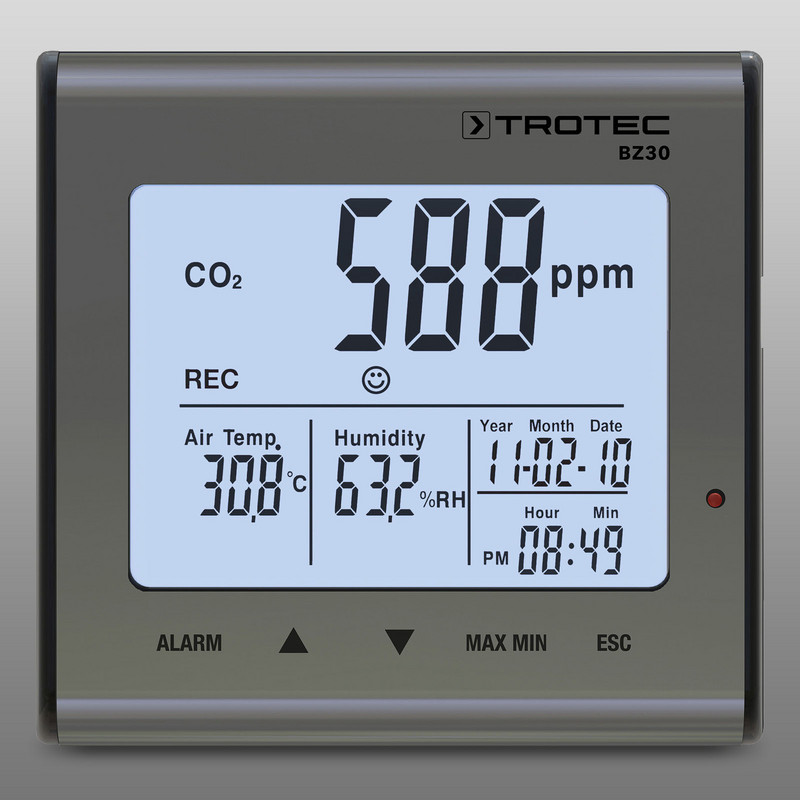 BZ30 CO₂-luftkvalitetsdatalogger