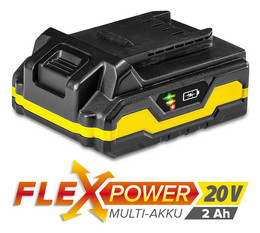 Flexpower-multibatteri 20 V, 2 Ah