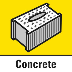 Ideel til skæring i beton