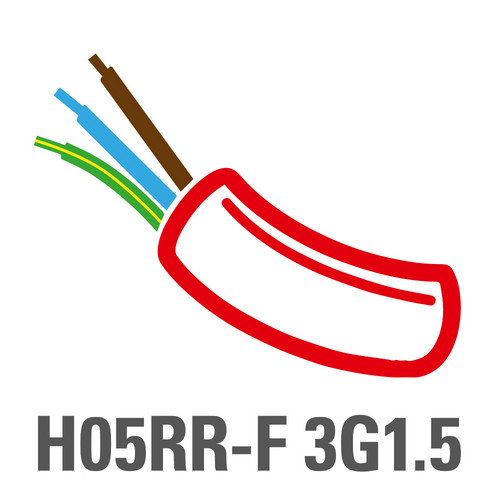 Ledningstype H05RR-F 3G1,5