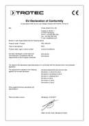 Overensstemmelseserklæring lokale klimaanlæg PAC 2000 SH (INT)