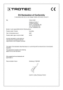 Overensstemmelseserklæring luftbefugter B 500 (INT)