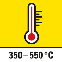 Varmluftdrift med 350° C eller 550° C