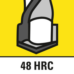 Wolfram- hårdmetal-spids med 48 HRC hårdhed